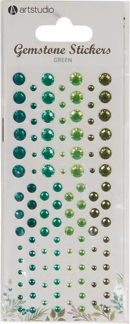 Art Studio Green Gemstone Stickers