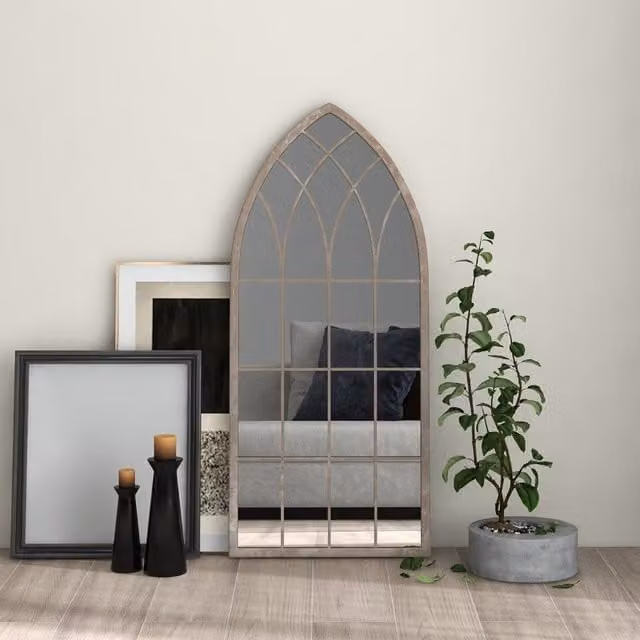 Berkfield Home Sand Mirror in Beige, Rectangular Metal Wall Mirror for Indoor Use, W: 100 cm, H: 45 cm