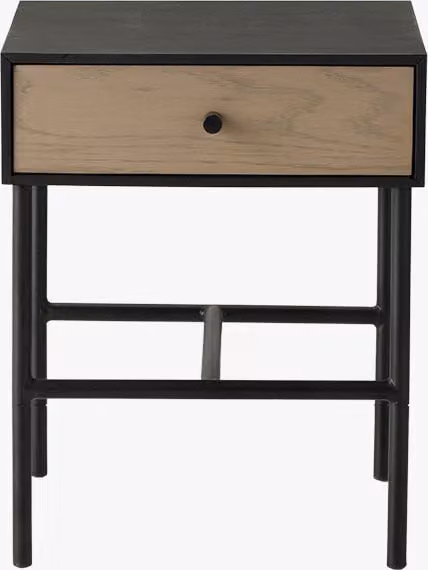 Perch & Parrow Joss Oak Side Table in Black Wood
