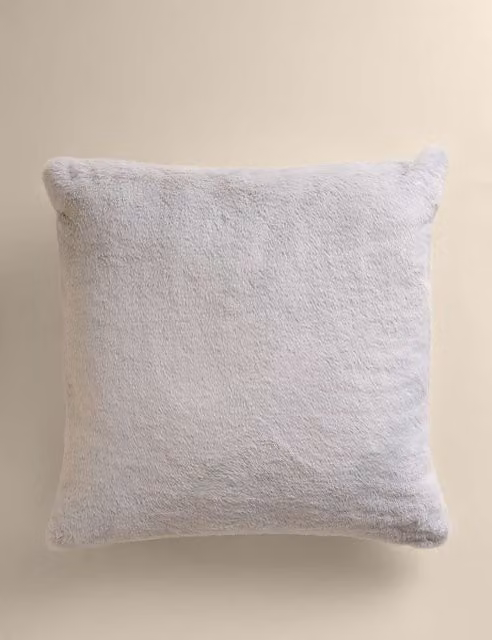 M&S Grey Velvet Supersoft Square Cushion
