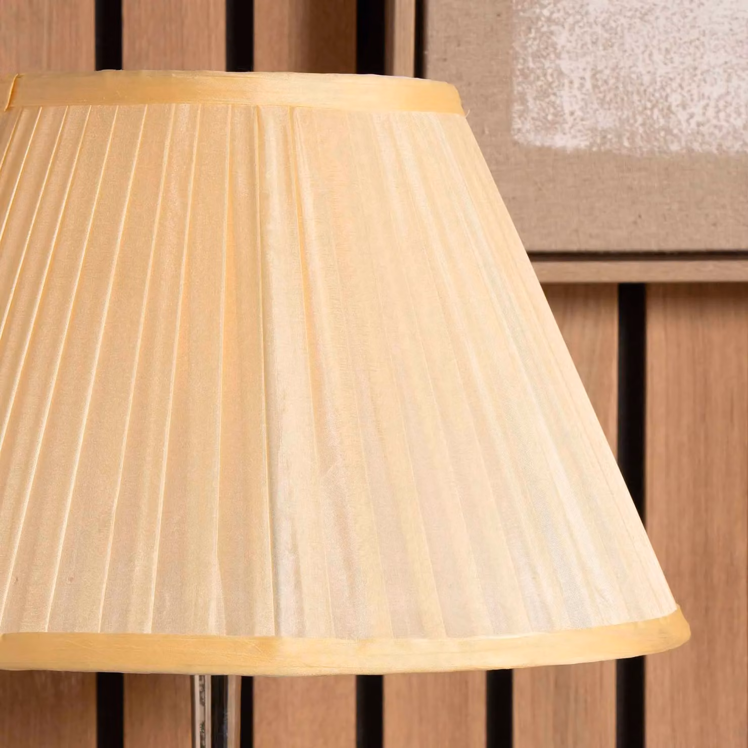 Ruma Pacific Lifestyle Almond Silk Pleated Empire Lampshade in Beige – 3
