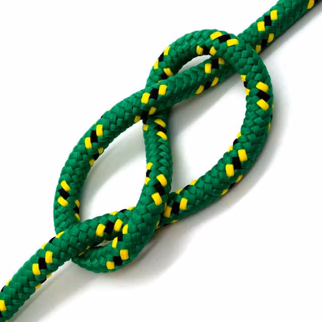 Sola Green and Yellow Solid Braided Polypropylene Rope, 10mm x 100 m