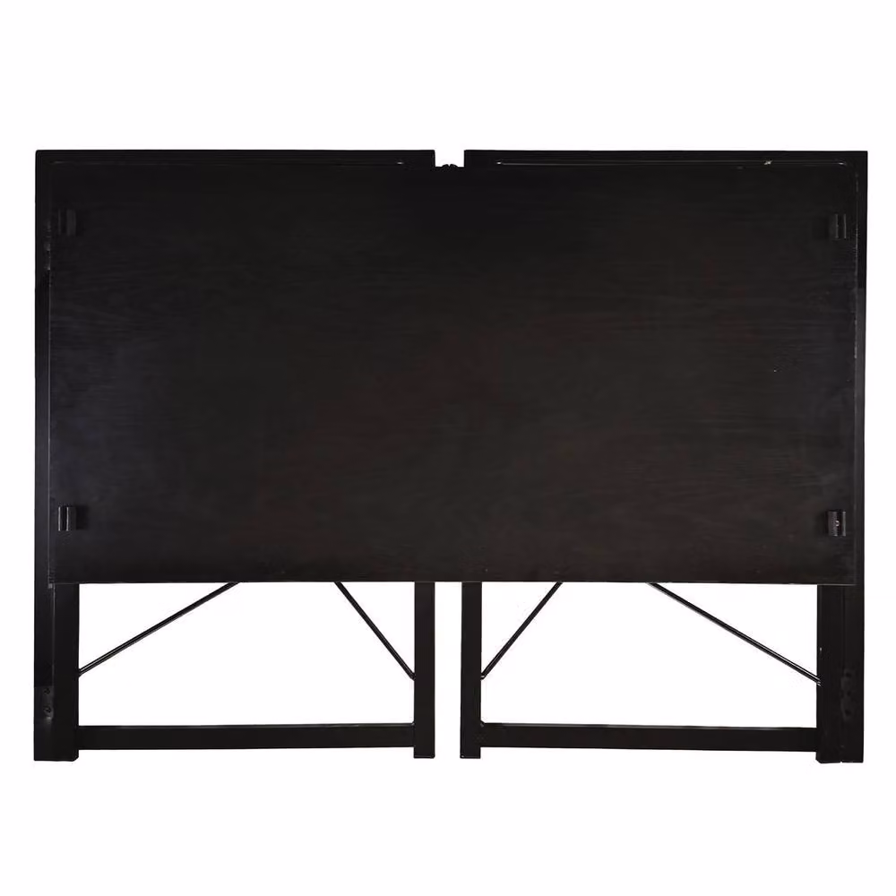 VOGREX Black Wooden Folding Laptop Desk for Home Office and Study – 3
