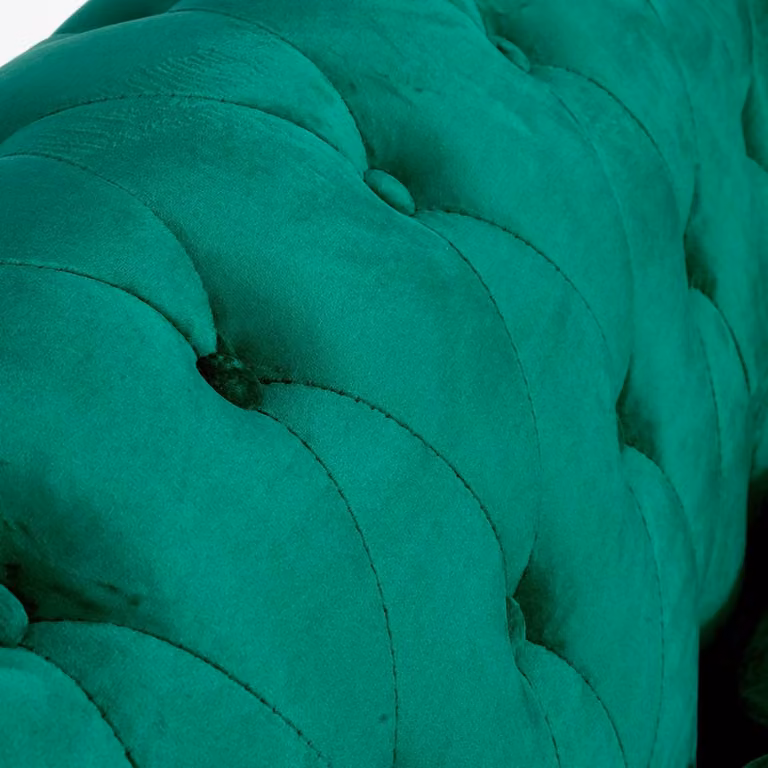 Bravich LTD Chesterfield Velvet 2 Seater Sofa in Green