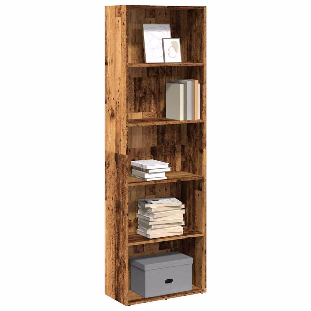 Berkfield Home Decorative Rustic Old Wood Bookcase in Brown, W/D/H: 60 x 30 x 189 cm – 2