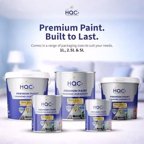HQC Terracotta Barn Paint, 5 Litre Quick-Drying Weatherproof Satin Gloss Wood Paint for Outdoor Furniture and Garden Fences – 5