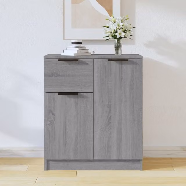 Berkfield Home Grey Sonoma Sideboard in Engineered Wood, W/D/H: 60 x 30 x 70 cm