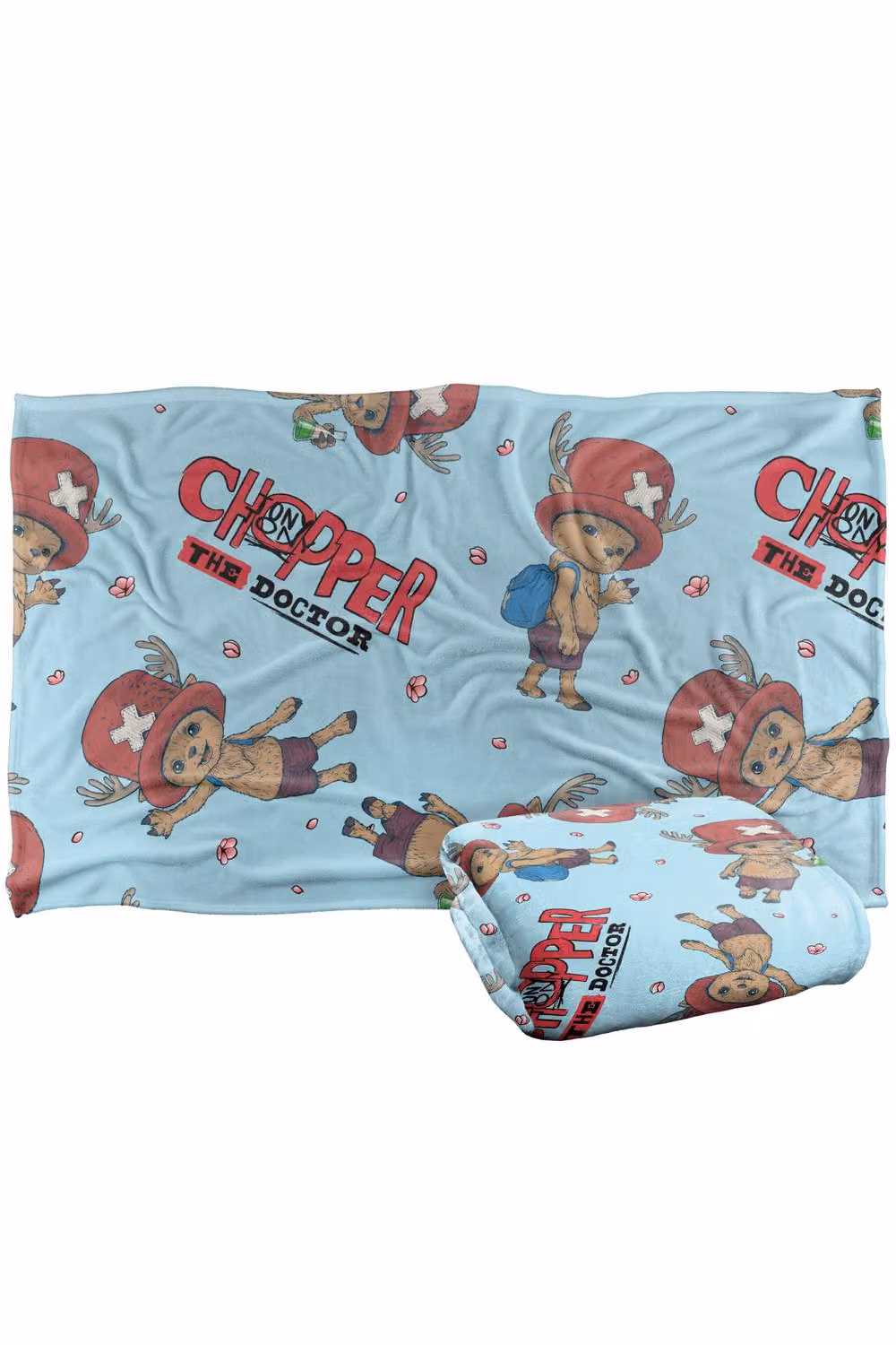 Netflix One Piece Tony Tony Chopper Blossom Multicolour Floral Throw Blanket, W/D/H: 127.0 x 152.4 cm – 2
