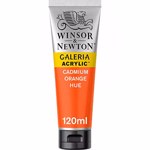 Winsor & Newton Galeria Acrylic Paint, Cadmium Orange Hue, 120ml – 2