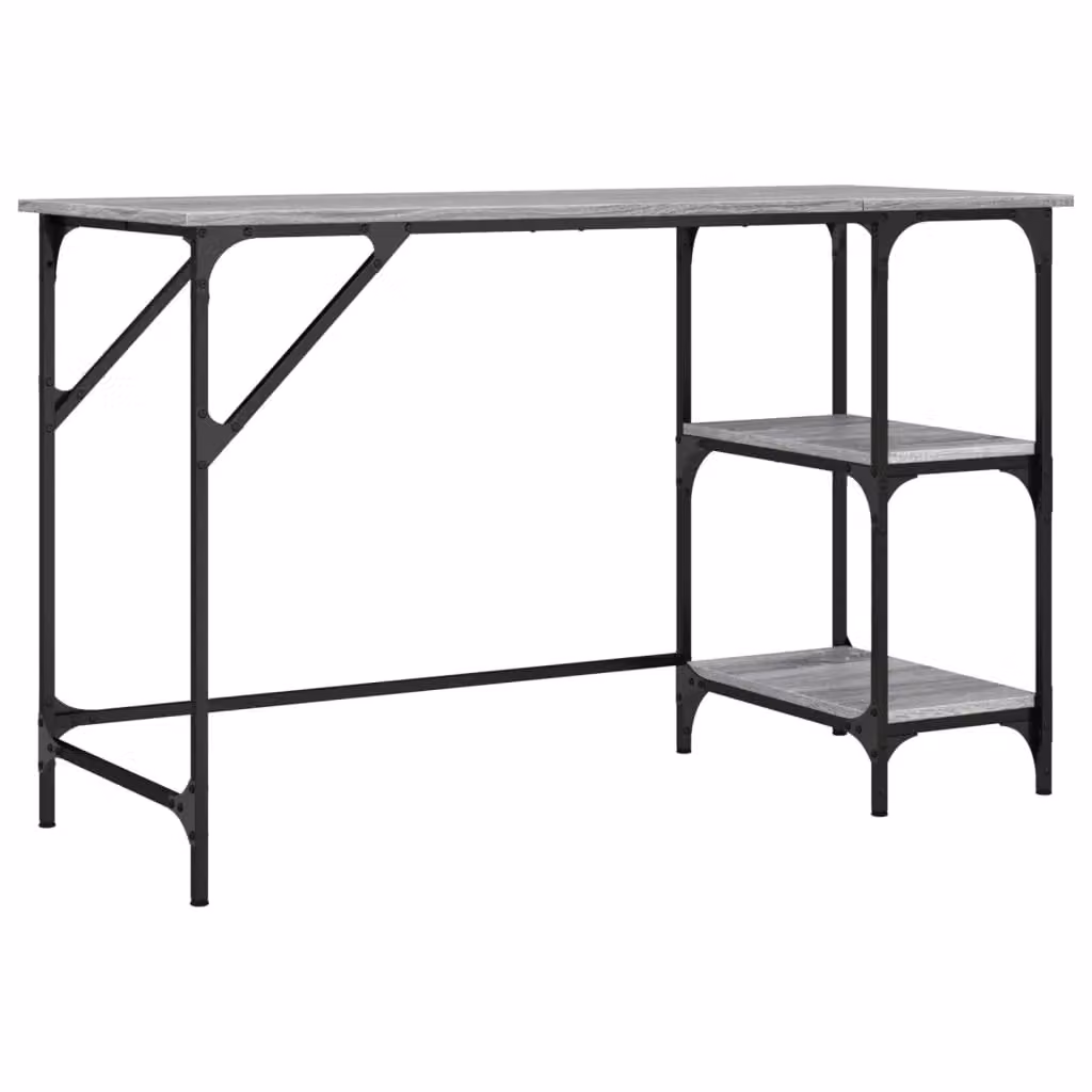 Berkfield Home Computer Desk in Grey Sonoma, W/D/H: 120 x 50 x 75 cm – 2