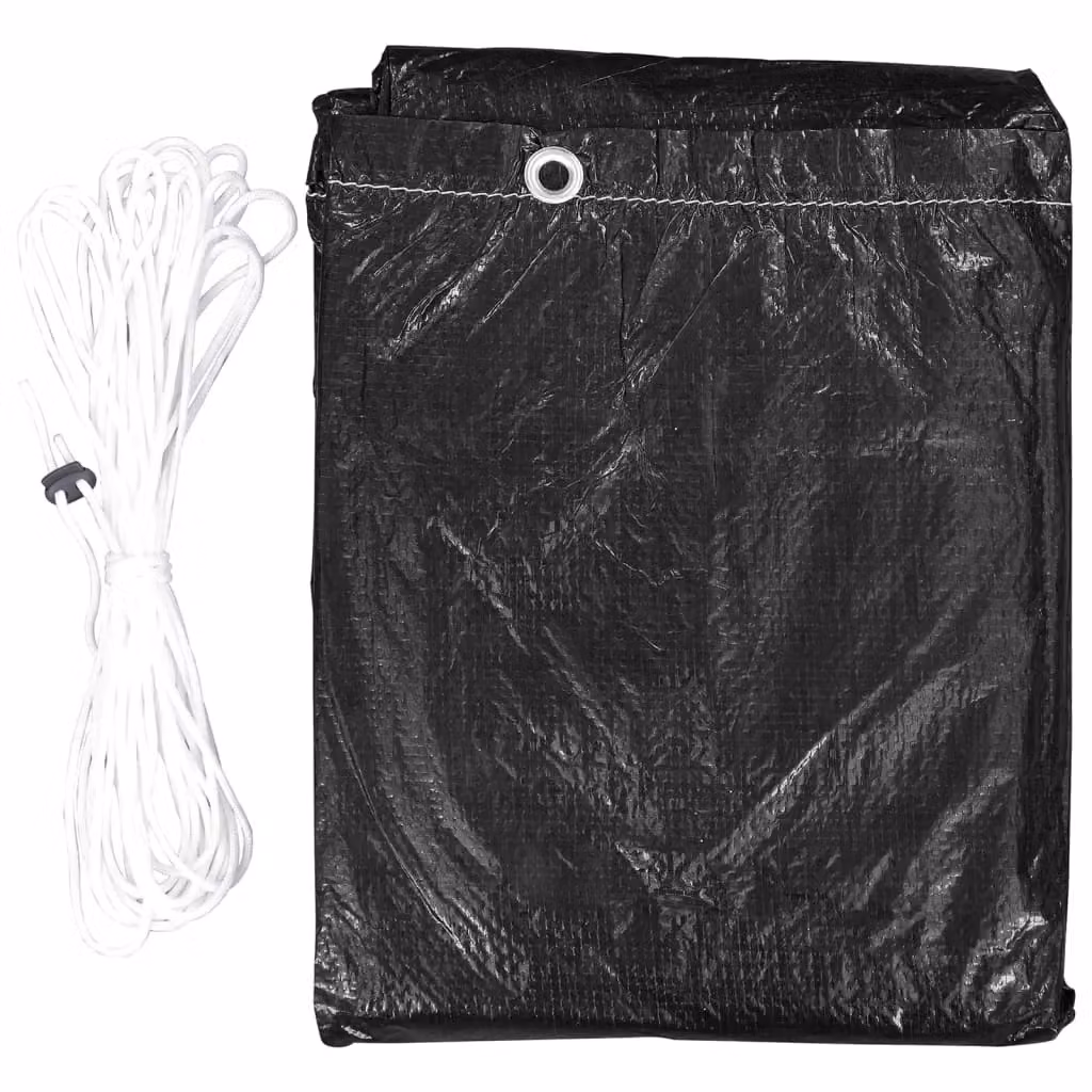 Berkfield Home Water Repellent Bench Garden Furniture Covers, 2 Pack, Black, W/D/H: 250 x 250 x 70 cm – 3