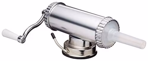 KitchenCraft Sausage Maker Machine with Manual Crank in Silver Metal – 1