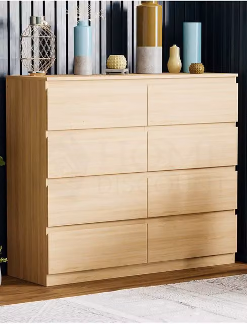 Vida Designs Denver 8 Drawer Storage Chest Bedroom Organiser in Brown – 1