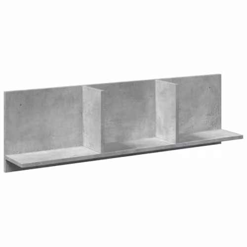 vidaXL Wall Mounted Cabinet in Grey MDF, W: 100 cm, D: 30 cm, H: 30 cm