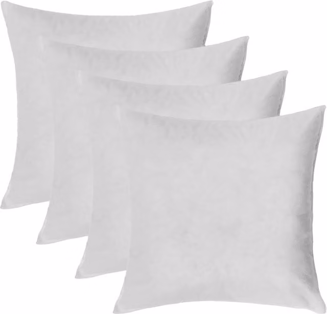 Brentfords Pack of 4 White Square Cushion Insert Filler Pads