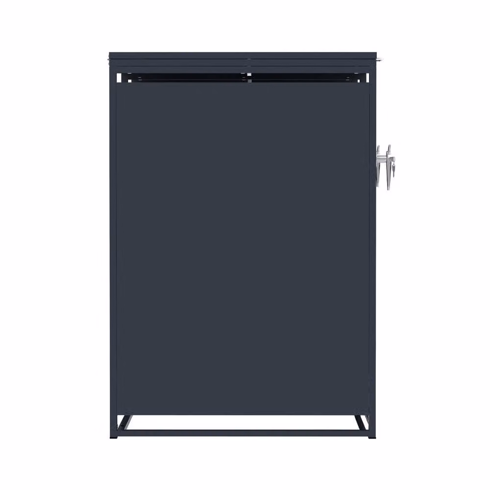 Monstershop Quadruple Metal Wheelie Bin Storage in Anthracite Grey – 4