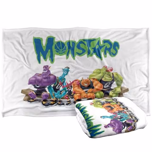 LOGOVISION Space Jam Monstars Group Super Soft Fleece Throw Blanket, Multicolour