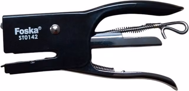 Foska No.10 Metal Plier Stapler in Black and White