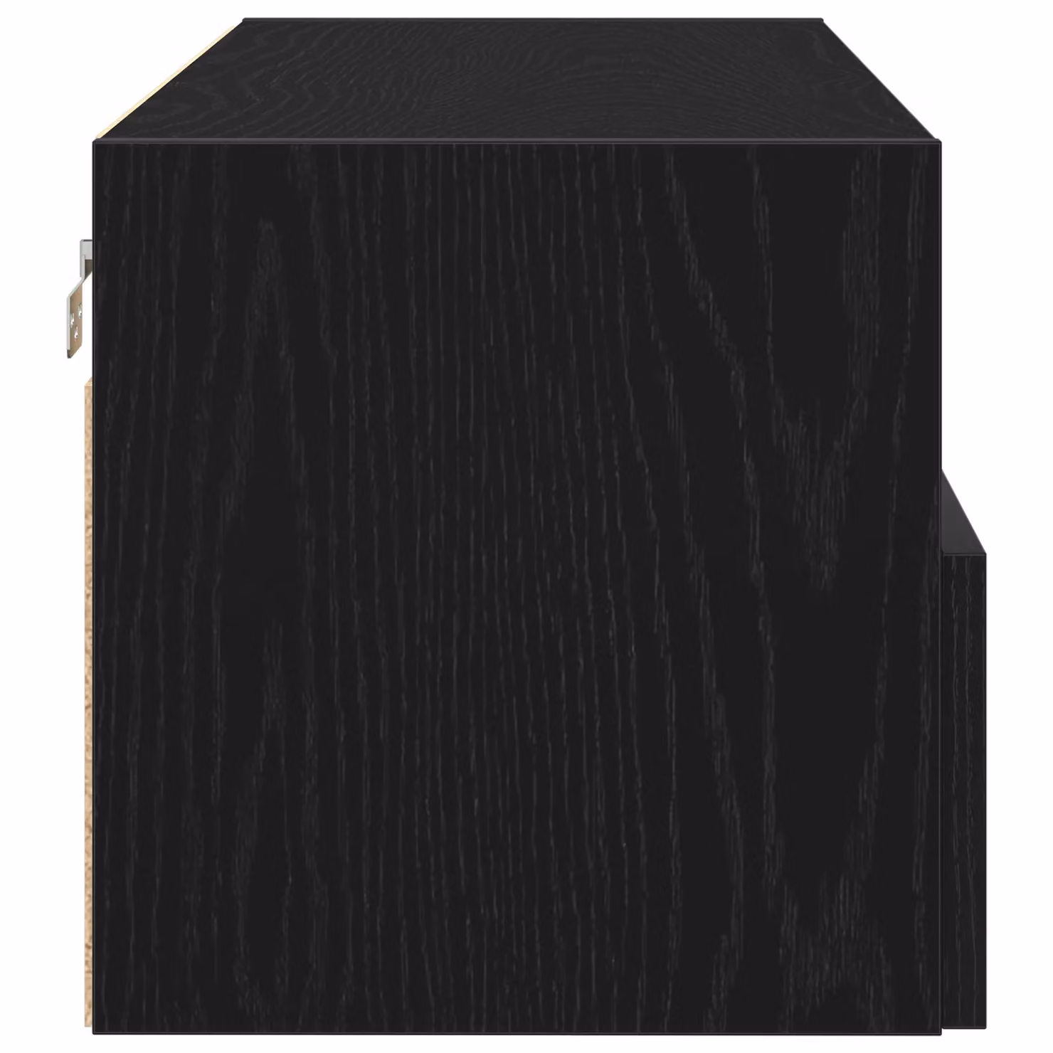 Berkfield Home Modern Black Oak Wall Mounted TV Cabinet with Internal Shelves and Drawers, W/D/H: 100 x 30 x 30 cm – 4