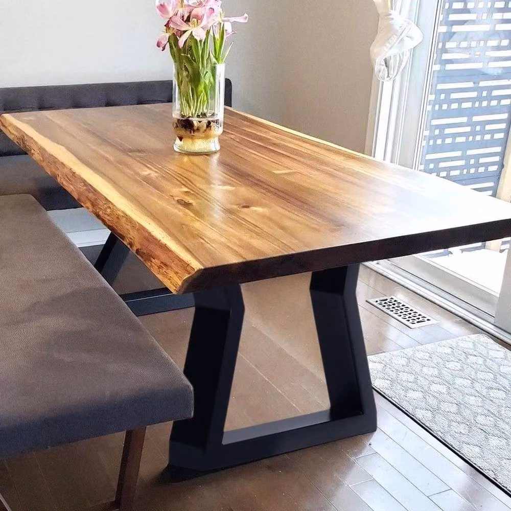 Kelvenix Industrial Steel Table Legs, 2 Pieces, Matt Black, W/D/H: 45 x 7 x 71 cm – 3