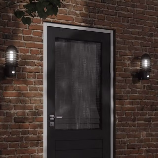 Berkfield Home Black Stainless Steel Outdoor Wall Light with Motion Sensor