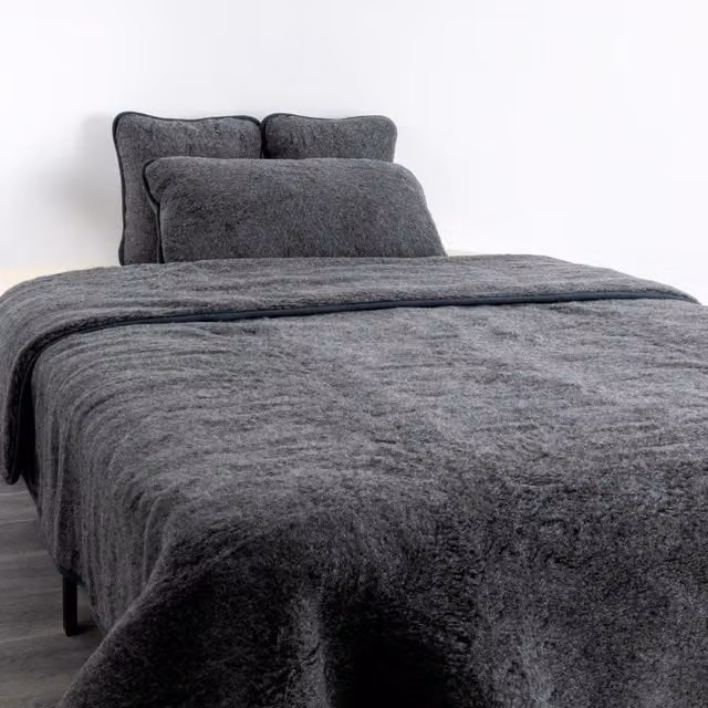 Native Natural Grey Merino Wool Double Quilt