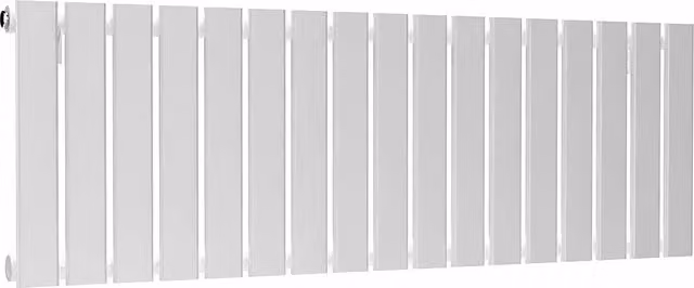 Lux Heat Single Flat Horizontal Steel Radiator in White, W: 119 cm, H: 40 cm