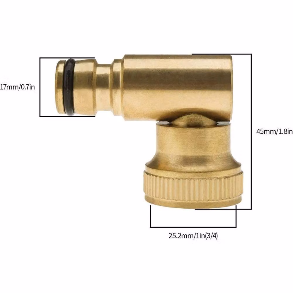 FLAVORA 3/4 inch BSP Brass Swivel Elbow Tap Connector in Gold – 2