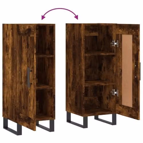 vidaXL Modern Sideboard and Storage Cabinet in Smoked Oak Finish – 4