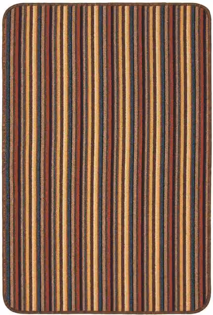 THE RUGS Washable Nonslip Striped All-Purpose Mat, Multicolour, W: 67 cm, L: 100 cm