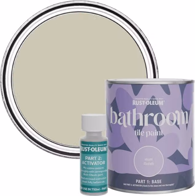 Rust-Oleum Bathroom Tile Paint in Matt Finish, Beige, 0.75 l