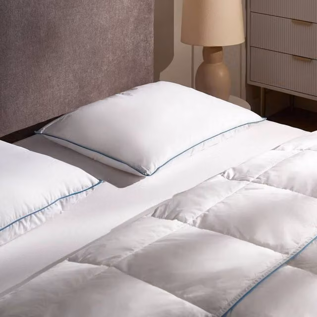 Wyld and Coco Duck Feather and Down Pillow, White, W: 50 cm, H: 60 cm