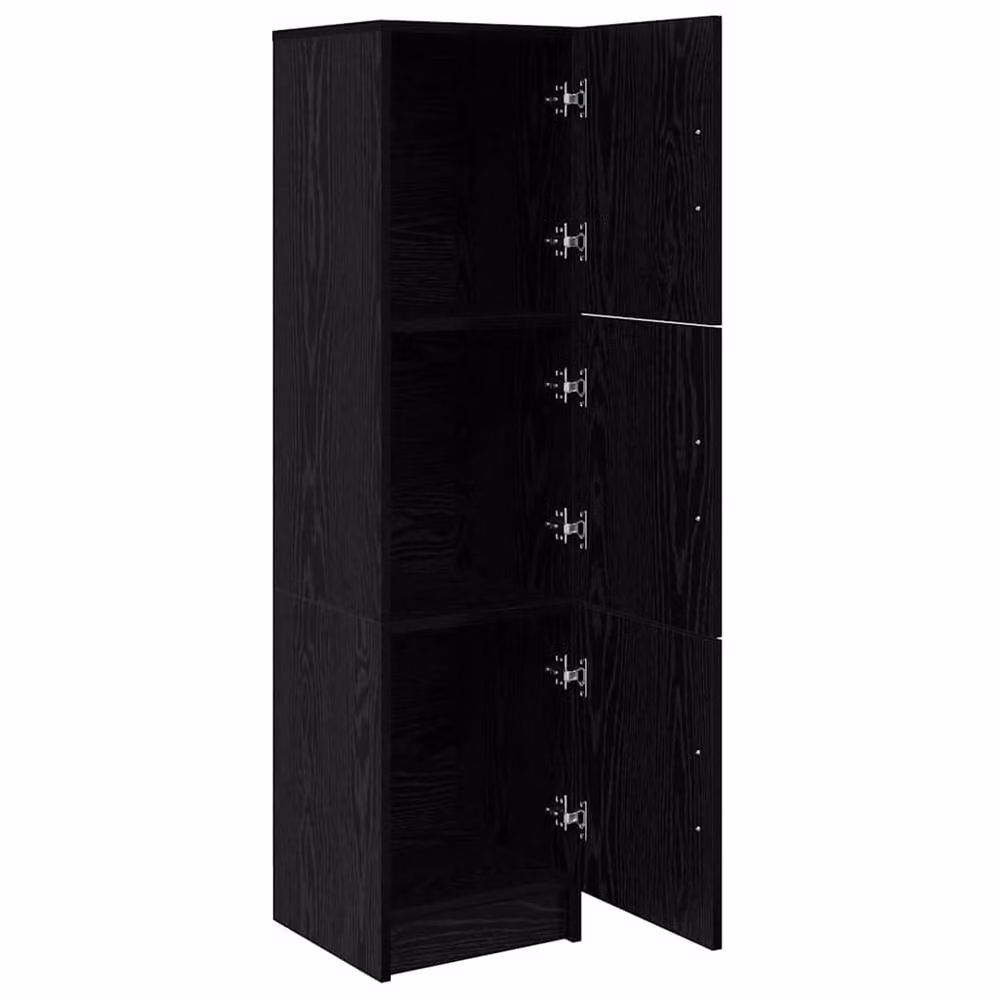 Berkfield Home Black Oak Sideboard in Black Oak MDF and Wood Veneer – 3