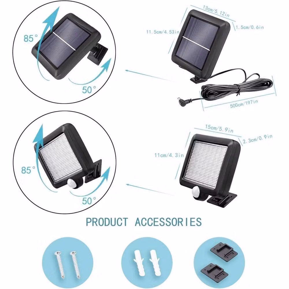 Kelvenix 4 Pack Solar LED Motion Sensor Security Wall Lights in Black – 2