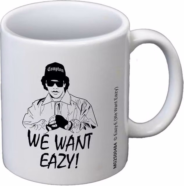 Eazy-E We Want Eazy Ceramic Mug in White