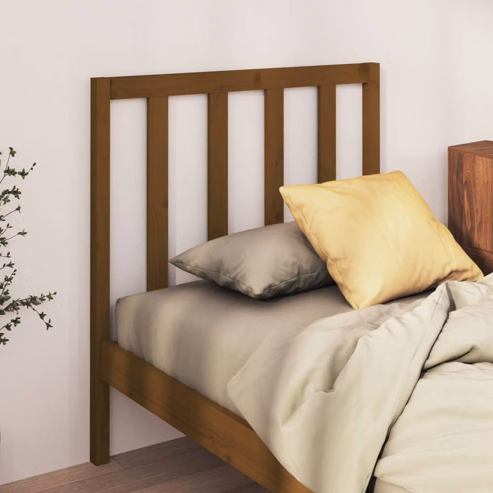 Berkfield Home Rustic Solid Wood Pine Bed Headboard in Honey Brown, W: 95 cm, D: 4 cm, H: 100 cm – 2
