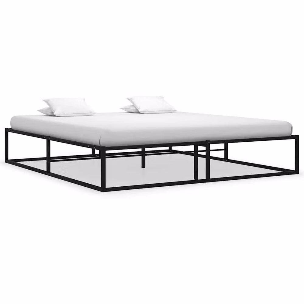 Berkfield Home Modern Black Metal Bed Frame, W/D/H: 180 x 200 cm – 2