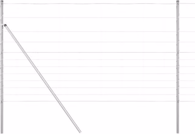Berkfield Home Field Fence Galvanised Steel in Silver, H: 140 cm x L: 50 m – 1