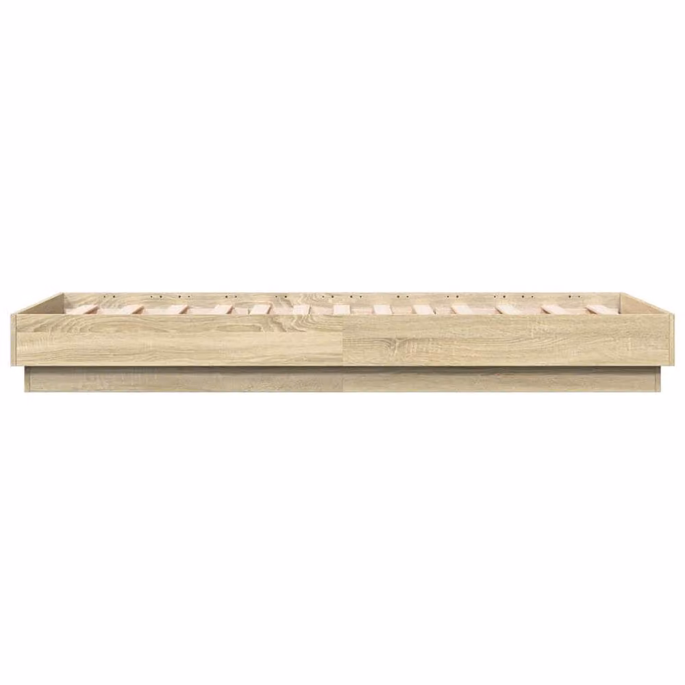Berkfield Home Sonoma Oak Single Bed Frame in Light Brown, W/D/H: 90 x 190 cm – 3