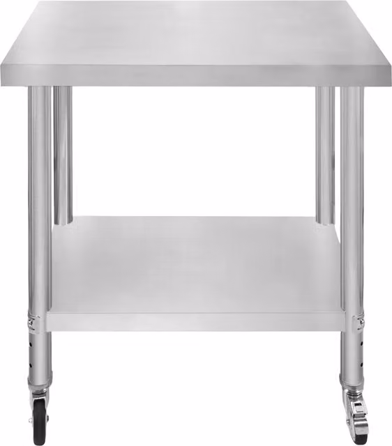 KuKoo Catering Silver Work Table, Width: 76 cm
