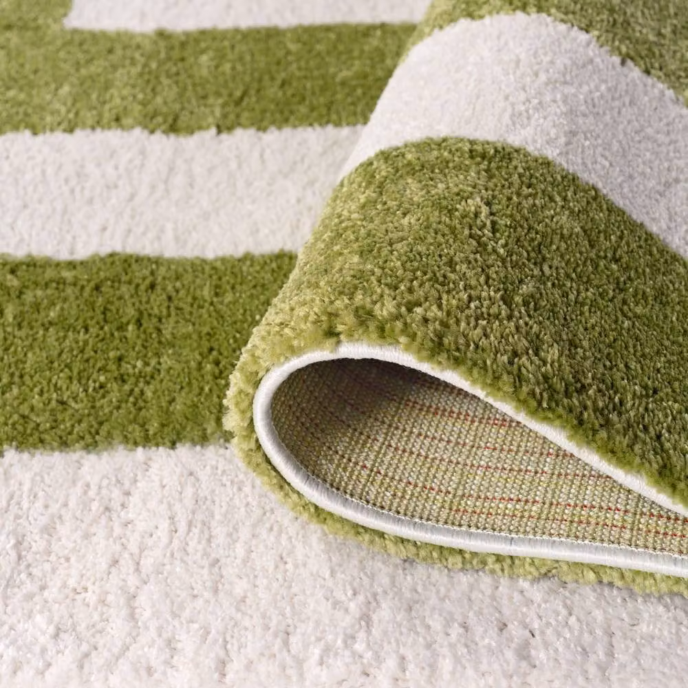 THE RUGS Joli Geometric Soft and Dense Pile Rug in Light Green, W: 80 cm, L: 150 cm – 3