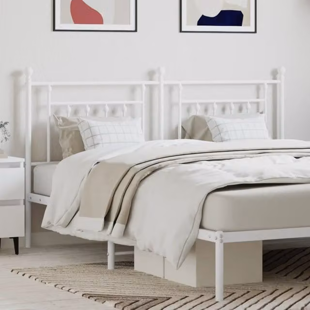 Berkfield Home Classic Metal Headboard in White, 180 cm – 1