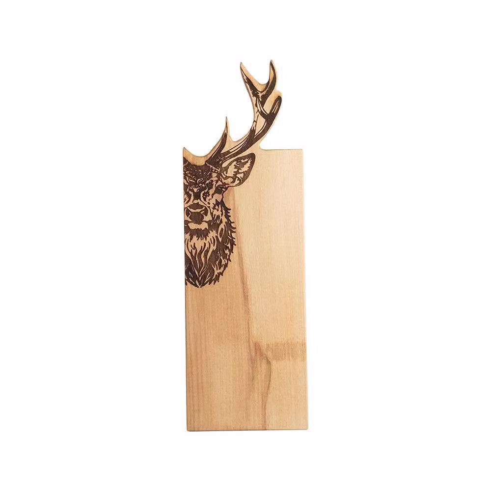 Selbrae House Stag Framed Beech Serving Board in Sand and Brown – 2