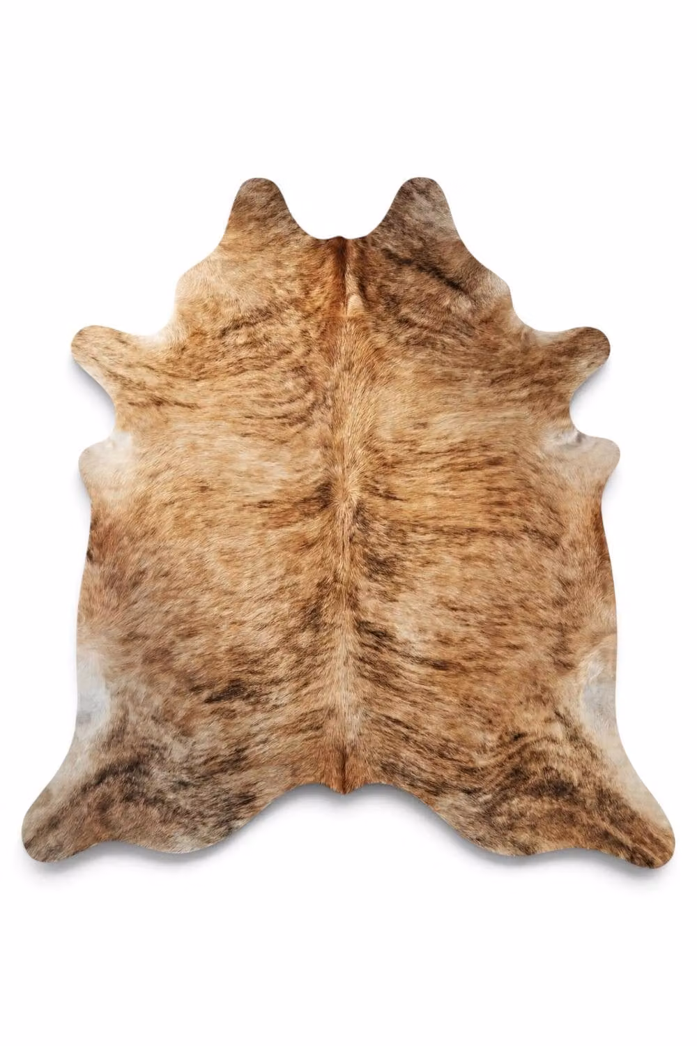 Infinity Leather Natural Cowhide Hairon Rug in Light Brindle Brown and White, W: 170 cm, D: 150 cm – 2