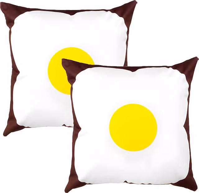 Gardenista Water Resistant Outdoor Printed Square Scatter Cushion in Yellow, Beige and White, Pack of 2