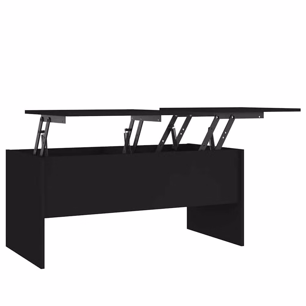 Berkfield Home Modern Black Coffee Table with Lift Mechanism, W/D/H: 102 x 50.5 x 46.5 cm – 2