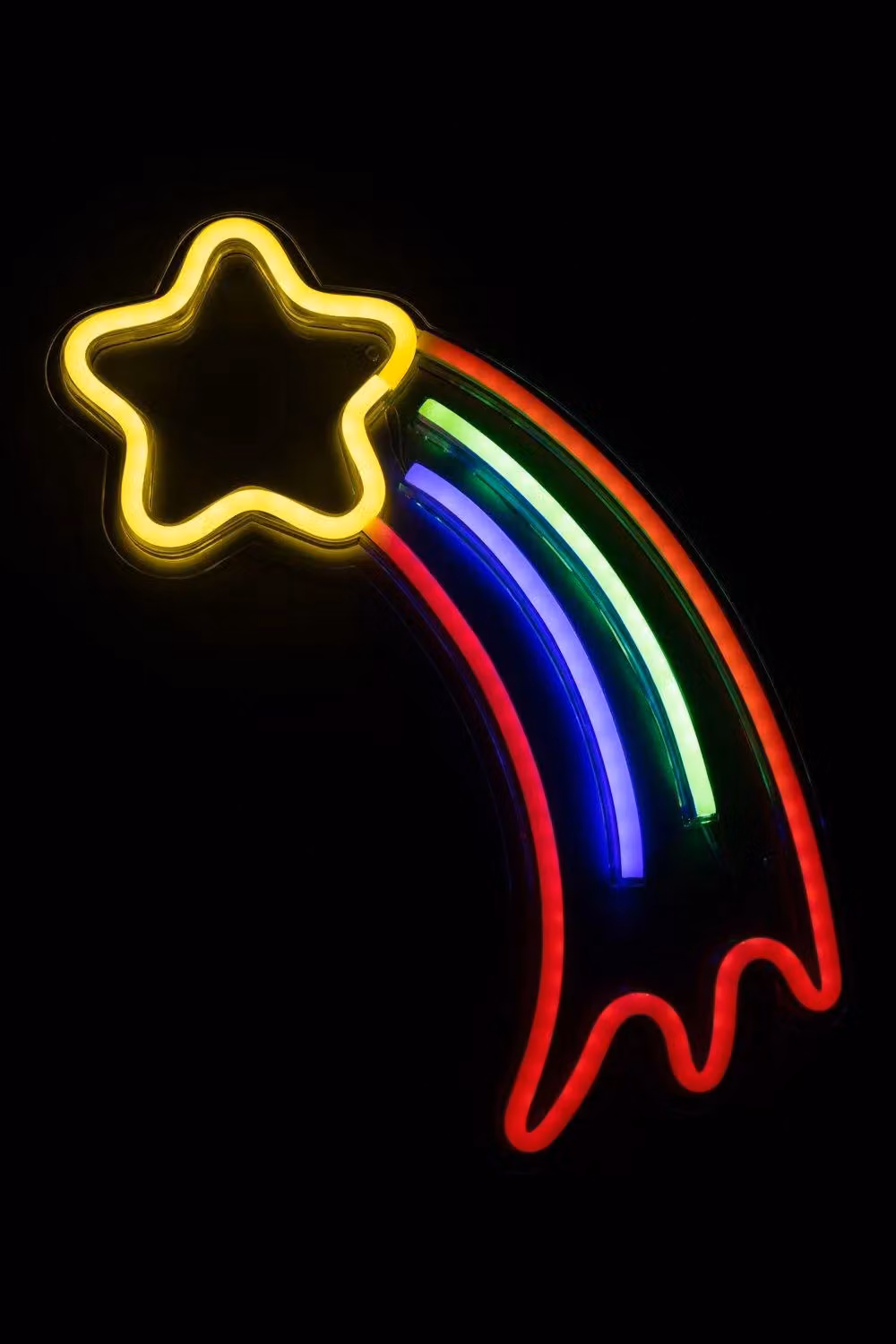 BHS Lighting Glow Shooting Star Neon Wall Light in Yellow and Multicolour – 2