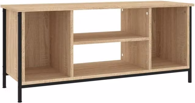 Berkfield Home Sonoma Oak TV Cabinet in Brown, W/D/H: 102 x 35 x 45 cm – 1