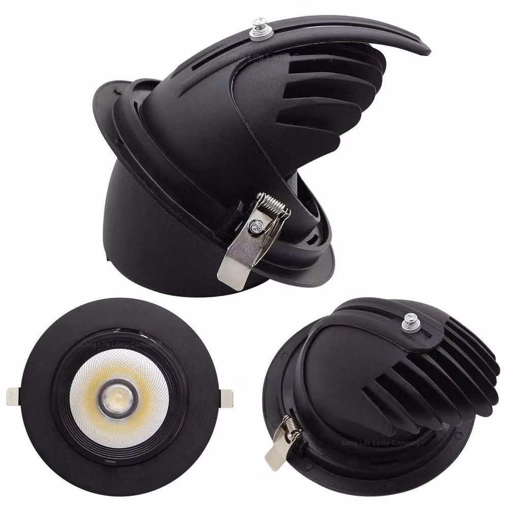 SPETLEK Adjustable Commercial LED Recessed Ceiling Downlight in Black – 3