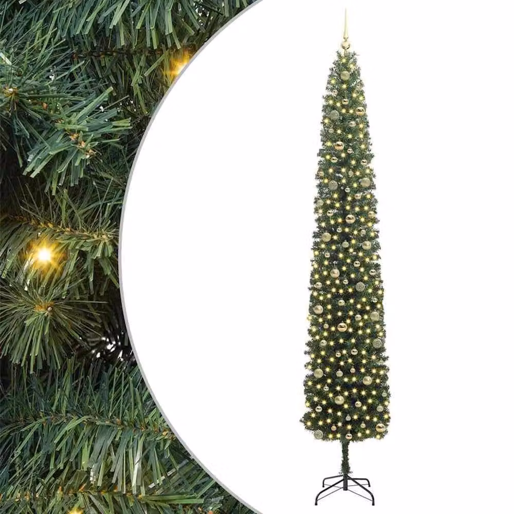 Berkfield Home Artificial Christmas Tree with 300 LEDs, Green, Height: 270 cm – 2